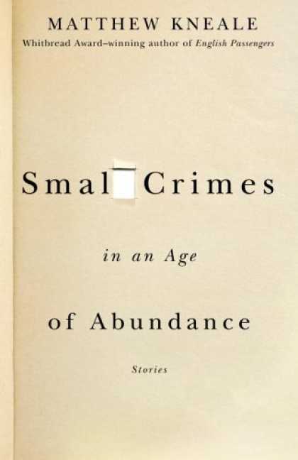 Greatest Book Covers - Small Crimes in an Age of Abundance