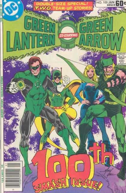 Green Lantern (1960) 100 - Ring - Bow - Arrow - Black Canary - 100th - Mike Grell