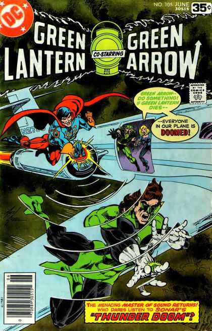 Green Lantern (1960) 105 - Airplane - Superman - Powers - Flight - Villains - Mike Grell