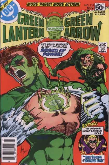 Green Lantern (1960) 110 - Dc Comics - Green Arrow - More Pages More Action - November - The Doom Of Dragon Fire - Mike Grell