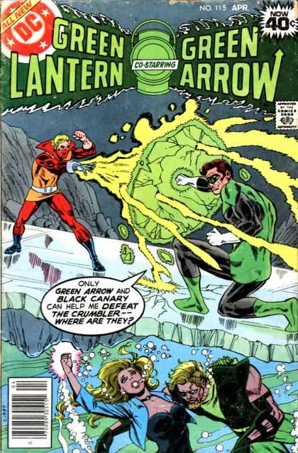 Green Lantern (1960) 115 - Co-starring - Green Arrow - Superhero - All New - Woman - Dick Giordano
