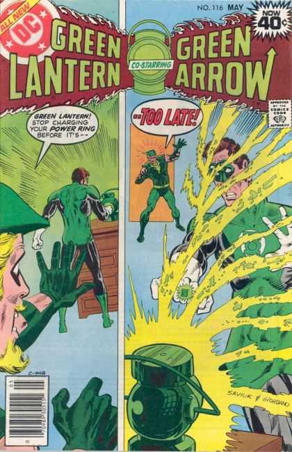 Green Lantern (1960) 116 - Dc Comics - No 116 May - Green Arrow - Power Ring - Desk - Dick Giordano
