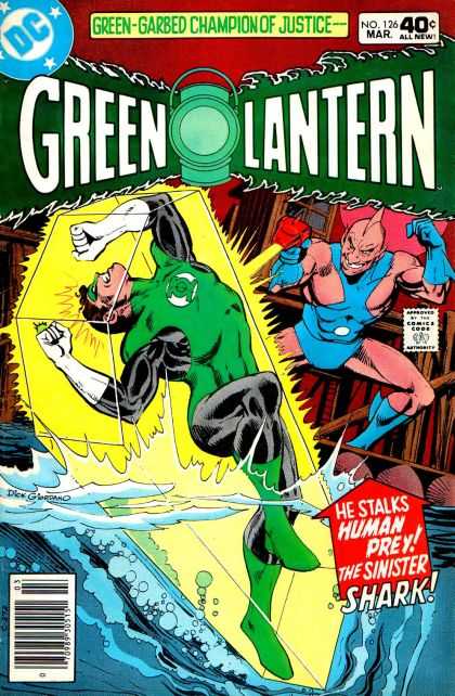 Green Lantern (1960) 126 - Dc - Garbed - Champion - Justic - Shark - Dick Giordano