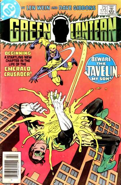 Green Lantern (1960) 173 - Acid - Flying - Falling - Towers - Yellow Eyes - Dave Gibbons