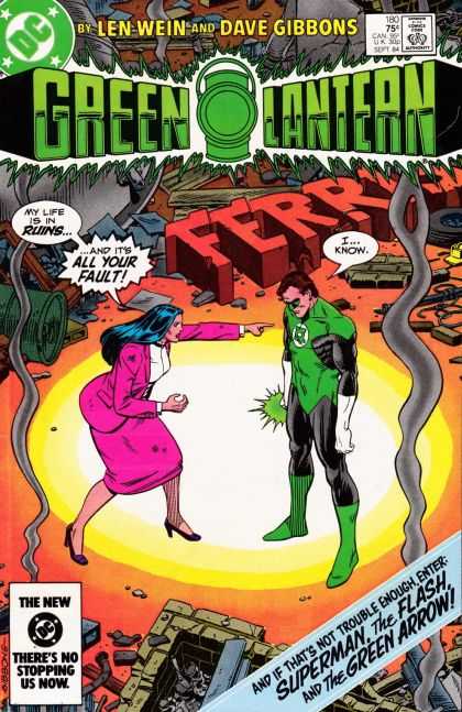 Green Lantern (1960) 180 - Len Wein - Superman - The Flash - Green Arrow - Dave Gibbons - Dave Gibbons