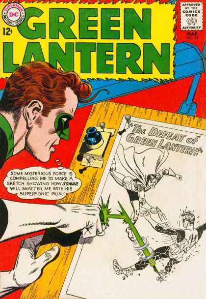 Green Lantern (1960) 19 - Dc Comics - Sonar - The Defeat Of - Ink - Supersonic Gun