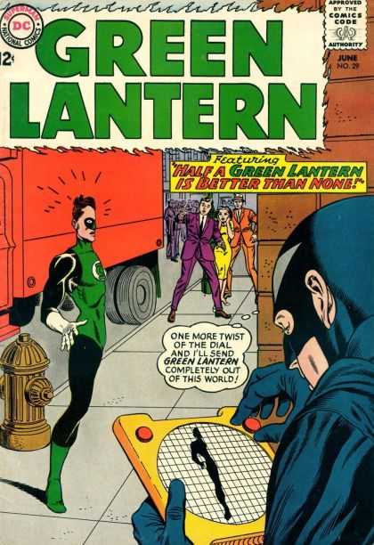 Green Lantern (1960) 29 - Half A Green Lantern Is Better Than None - Fire Hydrant - Green Lantern Is Disappearing - Sidewalk - Dial