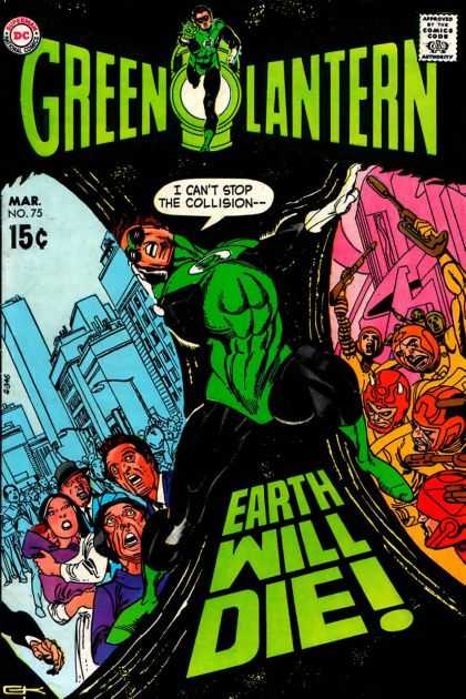 Green Lantern (1960) 75 - Hero - Green Cap - Glowing Ring - Dc Comic - Fighting Vilins