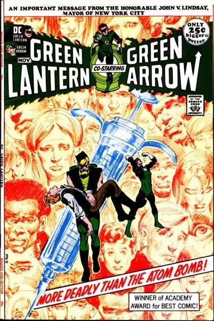 Green Lantern (1960) 86 - Green Arrow - Needle - Dc Comics - Green Suit - Carrying Man - Neal Adams