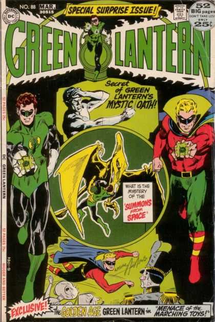 Green Lantern (1960) 88 - Mystic Oath - Summons From Space - Glowing Green Rings - Marching Toys - 52 Big Pages - Neal Adams