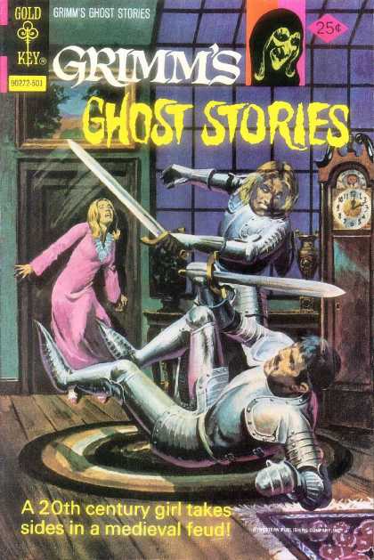 Grimm's Ghost Stories 21 - Two Knights In Armor - Swords - Woman At The Door - Grandfather Clock - Sword Fighting
