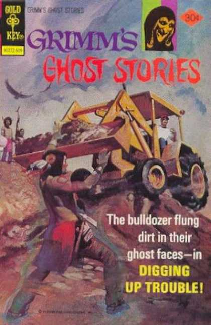 Grimm's Ghost Stories 33 - Gold Key - Monster - Indian - Boy - Bulldozer