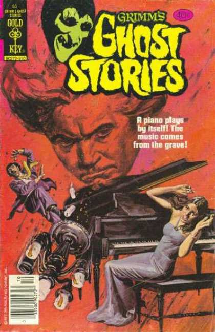 Grimm's Ghost Stories 53 - A Piano Plays By It Self - Gold Key - Piano - One Girl - Ghost