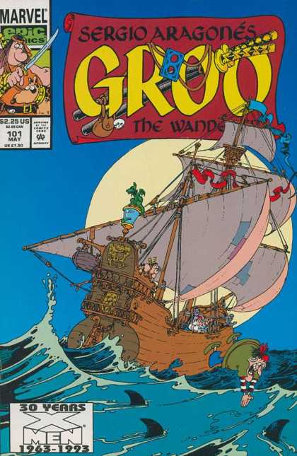 Groo the Wanderer 101 - Pirates - Sergio Aragonu00e9s - 30 Years X Men - Diving - Sailing