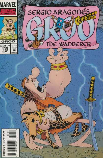 Groo the Wanderer 112 - Sergio Aragones - Marvel Epic Comics - Dead Dog - Sword - Gold Bracelet
