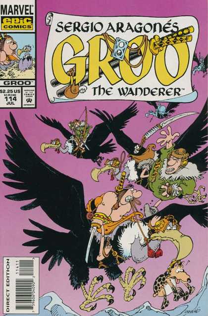 Groo the Wanderer 114 - Groo The Wanderer - Birds - Swords - Sergio Aragones - 114 July