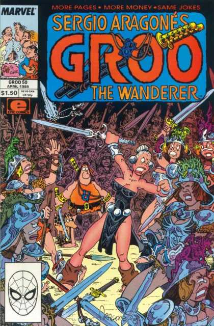 Groo the Wanderer 50 - War - Sword - Marvel - Females - Fighting
