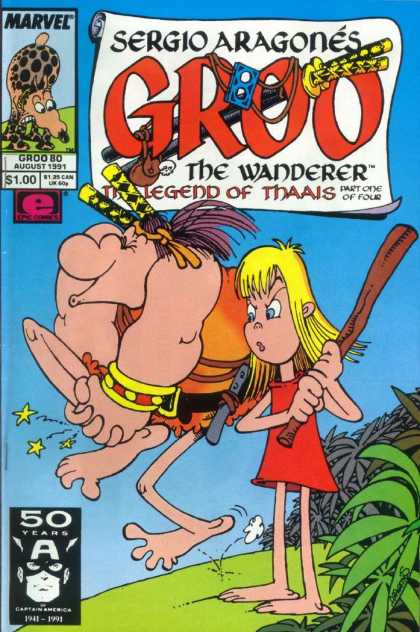 Groo the Wanderer 80 - Marvel - August 1991 - 50 Years - The Legend Of Thaais - Shrub