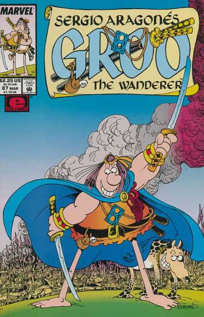 Groo the Wanderer 87 - Marvel - Sergio Aragones - Approved By The Comics Code - Sword - Smoke