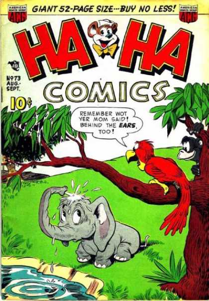 Ha Ha Comics 73 - Giant 52-page Size - Parrot - Elephant - Monkey - Mouse