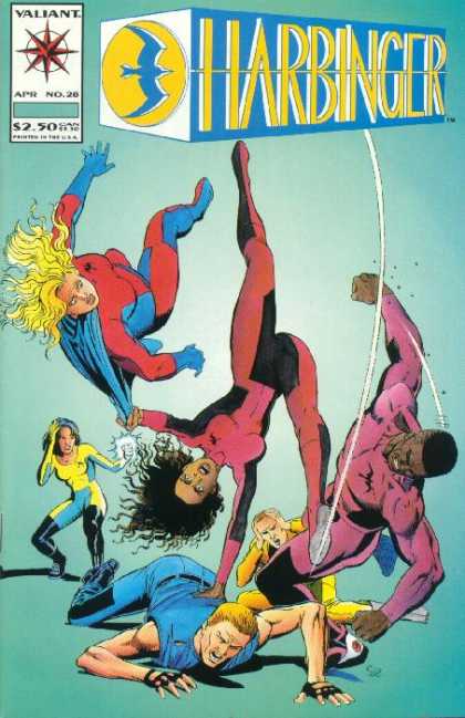 Harbinger 28 - Valiant Comics - Kung Fu Girls - Super Chicks - Bad Guys Get Beat Down - Thrown Around And Knocked Down - Josef Rubinstein, Sean Chen