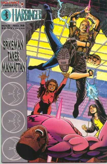 Spikes - Boot - Spikeman Takes Manhattan - Valiant - Tattoos - Sean Chen Harbinger 38 - Spikes - Boot - Spikeman Takes Manhattan - Valiant - Tattoos - Sean Chen