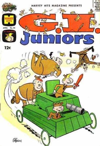 Harvey Hits 91 - Comics Code - Gi Juniors - Soldiers - Tank - Boys