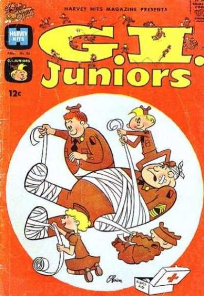 Harvey Hits 95 - G I Juniors - Harvey Comics - Sarge - Military Humor - First Aid