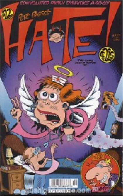 Hate 22 - One Old Man - Star - Ring - Bed - Table - Peter Bagge