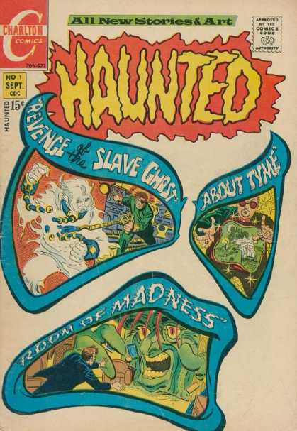 Haunted 1 - No 1 Sept - Revenge Of The Slave Ghost - About Tyme - Charlton Comics - Room Of Madness