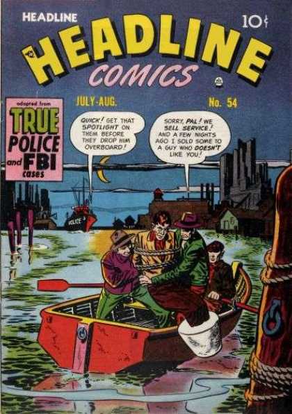 Headline Comics 54 - Boat - Water - Chains - Cement - Oars