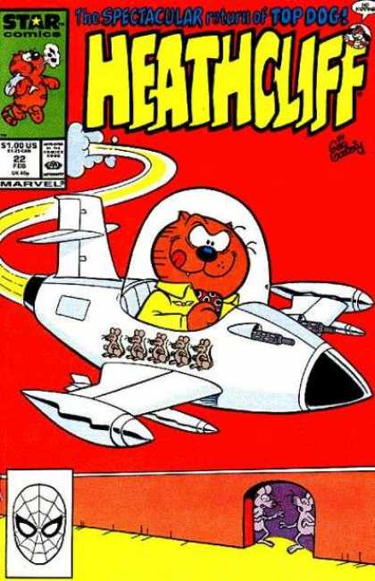 Heathcliff 22 - Red - Airplane - Smoke - Bear - Mouse