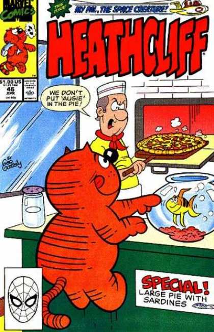 Heathcliff 46 - Marvel Comics - Speech Bubble - Pizz - Fish - Cat