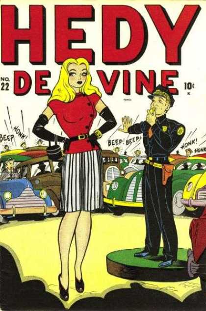 Hedy De Vine Comics 22 - German Comic - Traffic - No 22 - Stop - Police Officer