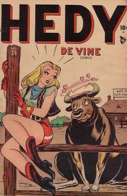 Hedy De Vine Comics 25 - Blonde - Babe - Bull - Love - Ranch