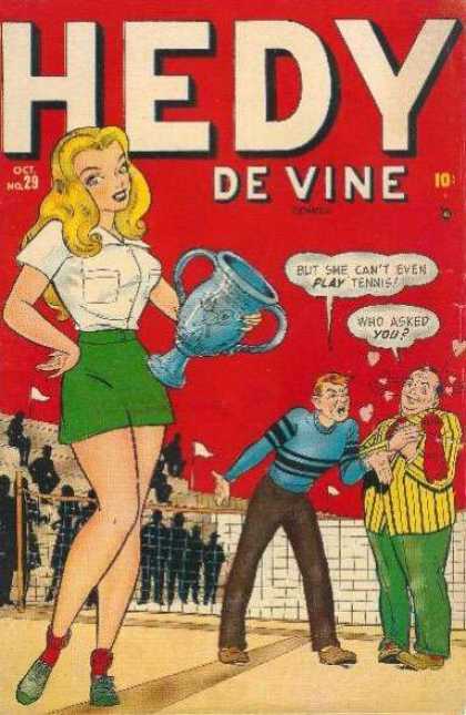 Hedy De Vine Comics 29 - Issue 29 - Tennis - Championship - Classic Comics - Pretty Lady
