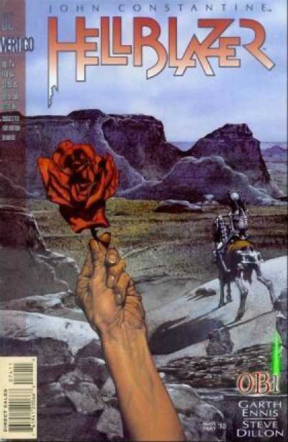 Hellblazer 74 - Rose - Skeleton - John Constantine - Horse - Mountains