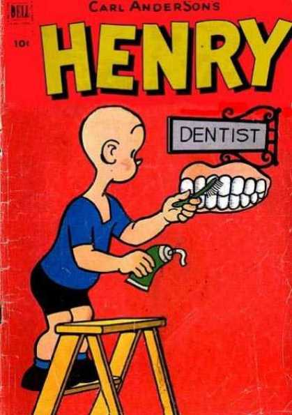 Henry 30 - Teeth - Boy - Ladder - Brush - Toothpaste