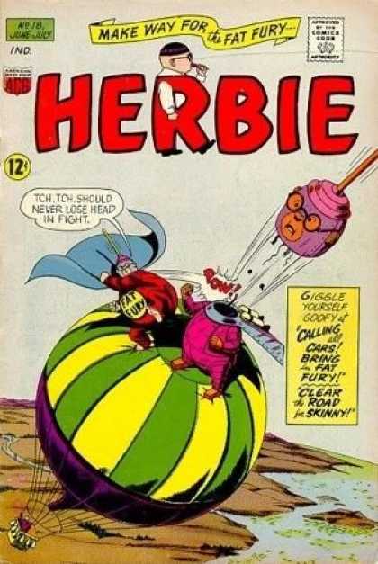 Herbie 18 - Herbie - Make Way For The Fat Fury - Hot Air Balloon - Cape - Plunger