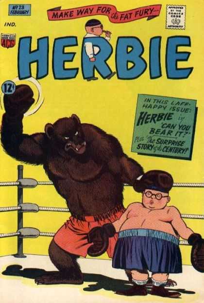 Herbie 23 - Comics Code - Make Way For The Fat Fury - Bear - Man - Fight