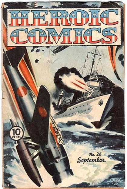 Heroic Comics 26 - No 26 - Navy - Airplane - Crash - Guns