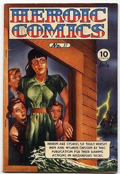 Heroic Comics 37 - Children - Window - Scared Female - Lightning Bolt - Storm