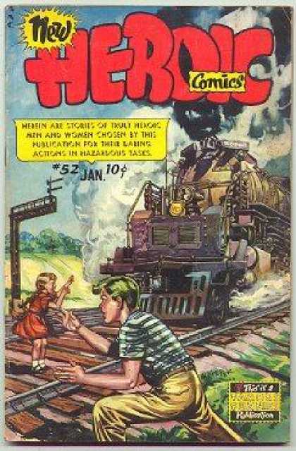 Heroic Comics 52 - 10 Cents - Railroad - 52 - Little Girl - Runaway Train