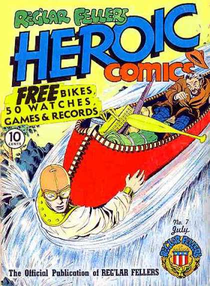 Heroic Comics 7 - Waterfall - Free Bikes - Canoe - No 7 - July