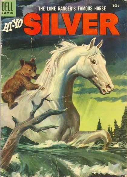 Dell Comic - River - Bear - Famous Horse - Lone Ranger Hi-Yo Silver 13 - Dell Comic - River - Bear - Famous Horse - Lone Ranger
