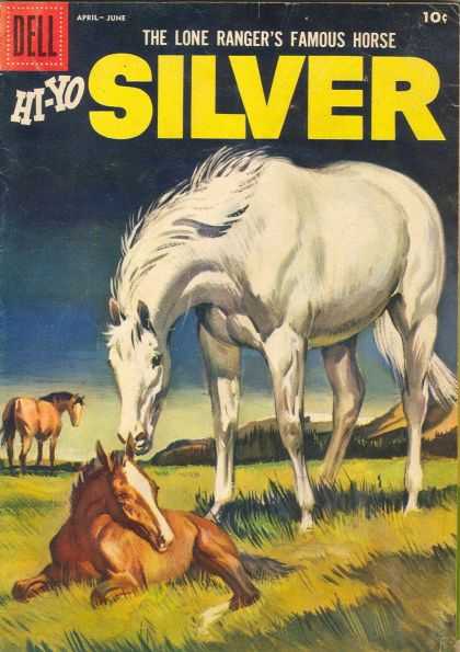 Hi-Yo Silver 26 - Horses - The Lone Rangers - Dell - White Horse - Outdoor