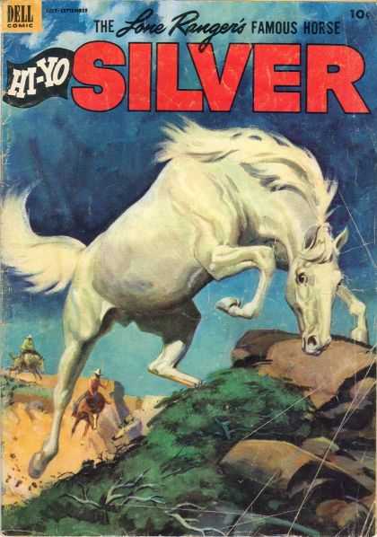 Dell Comic - Lone Rangers - Famous Horse - Grass - Rock Hi-Yo Silver 7 - Dell Comic - Lone Rangers - Famous Horse - Grass - Rock