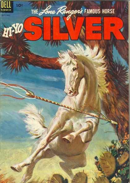 Hi-Yo Silver 8 - The Lone Rangers Famous Horse - Horse - White - Dell Comic - Cactus