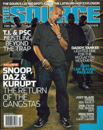 Hip Hop Books - The Source Hip Hop Magazine Issue #189 July 2005 T.I.