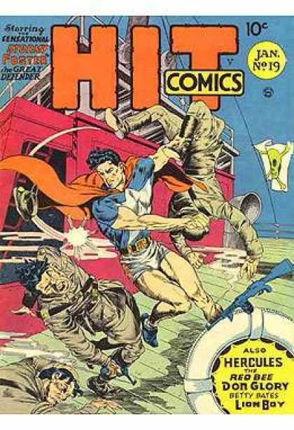 Hit Comics 19 - Wwii - Superhero - 40s - Pirates - Skull And Crossbones